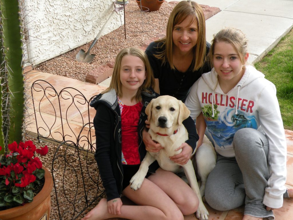 Family dog being trained in Mesa, AZ by Mark Siebel of Doggie Steps Dog Training